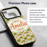 Watercolour Autumn Trees with Falling Leaves Custom Name Protective Phone Case Mobile Cover Durable Everyday Smartphone Shock Resistant