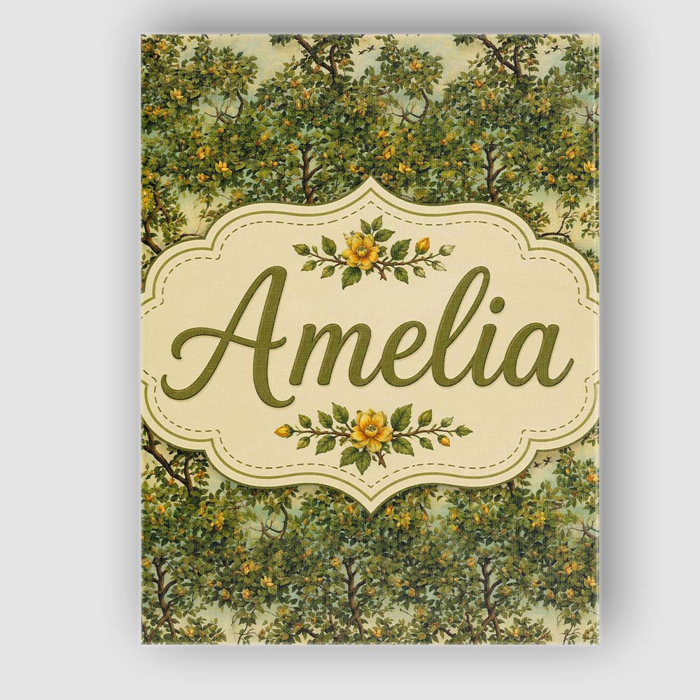 Personalised Name Lush Green Orchard Trees Custom  Unique Gift Idea Elegant Feature Canvas Wall Art Print Decor Picture Ready to Hang