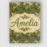 Personalised Name Lush Green Orchard Trees Custom  Unique Gift Idea Elegant Feature Canvas Wall Art Print Decor Picture Ready to Hang