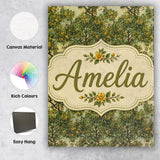 Personalised Name Lush Green Orchard Trees Custom  Unique Gift Idea Elegant Feature Canvas Wall Art Print Decor Picture Ready to Hang