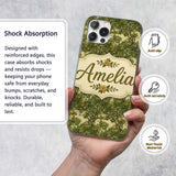 Lush Green Orchard Trees with Golden Fruit Scenic Custom Name Protective Phone Case Mobile Cover Durable Everyday Smartphone Shock Resistant