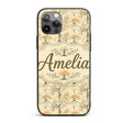 Minimal Winter Trees with Subtle Foliage and Custom Name Protective Phone Case Mobile Cover Durable Everyday Smartphone Shock Resistant