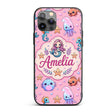 Cute Cartoon Mermaid with Sea Creatures on Pink Custom Name Protective Phone Case Mobile Cover Durable Everyday Smartphone Shock Resistant
