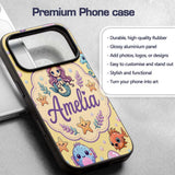 Kawaii Mermaid and Sea Creatures Ocean Warm Beige Custom Name Protective Phone Case Mobile Cover Durable Everyday Smartphone Shock Resistant