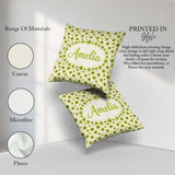 Custom Name Minimal Kiwi Slice and Seed Scatter Seamless on Soft Square Filled Cushion Throw Pillow Sofa Bed Home Decor Zip Washable UK Made