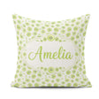 Custom Name Kiwi Slice and Leaf Botanical Seamless Pattern Light Square Filled Cushion Throw Pillow Sofa Bed Home Decor Zip Washable UK Made