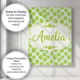 Personalised Name Stylised Kiwi Slice Custom Modern Room Accent Creative Decorator Style Canvas Wall Art Print Decor Picture Ready to Hang
