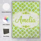 Personalised Name Stylised Kiwi Slice Custom Modern Room Accent Creative Decorator Style Canvas Wall Art Print Decor Picture Ready to Hang