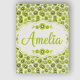 Personalised Name Realistic Kiwi Slice Custom  Modern Room Accent Elegant Feature Canvas Wall Art Print Decor Picture Ready to Hang