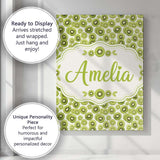 Personalised Name Realistic Kiwi Slice Custom  Modern Room Accent Elegant Feature Canvas Wall Art Print Decor Picture Ready to Hang