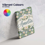 Personalised Name Traditional Lotus Pond Custom  Unique Gift Idea Elegant Feature Canvas Wall Art Print Decor Picture Ready to Hang