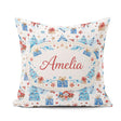Custom Name Snowman Christmas Gifts Candy Winter Seamless Design Square Filled Cushion Throw Pillow Sofa Bed Home Decor Zip Washable UK Made