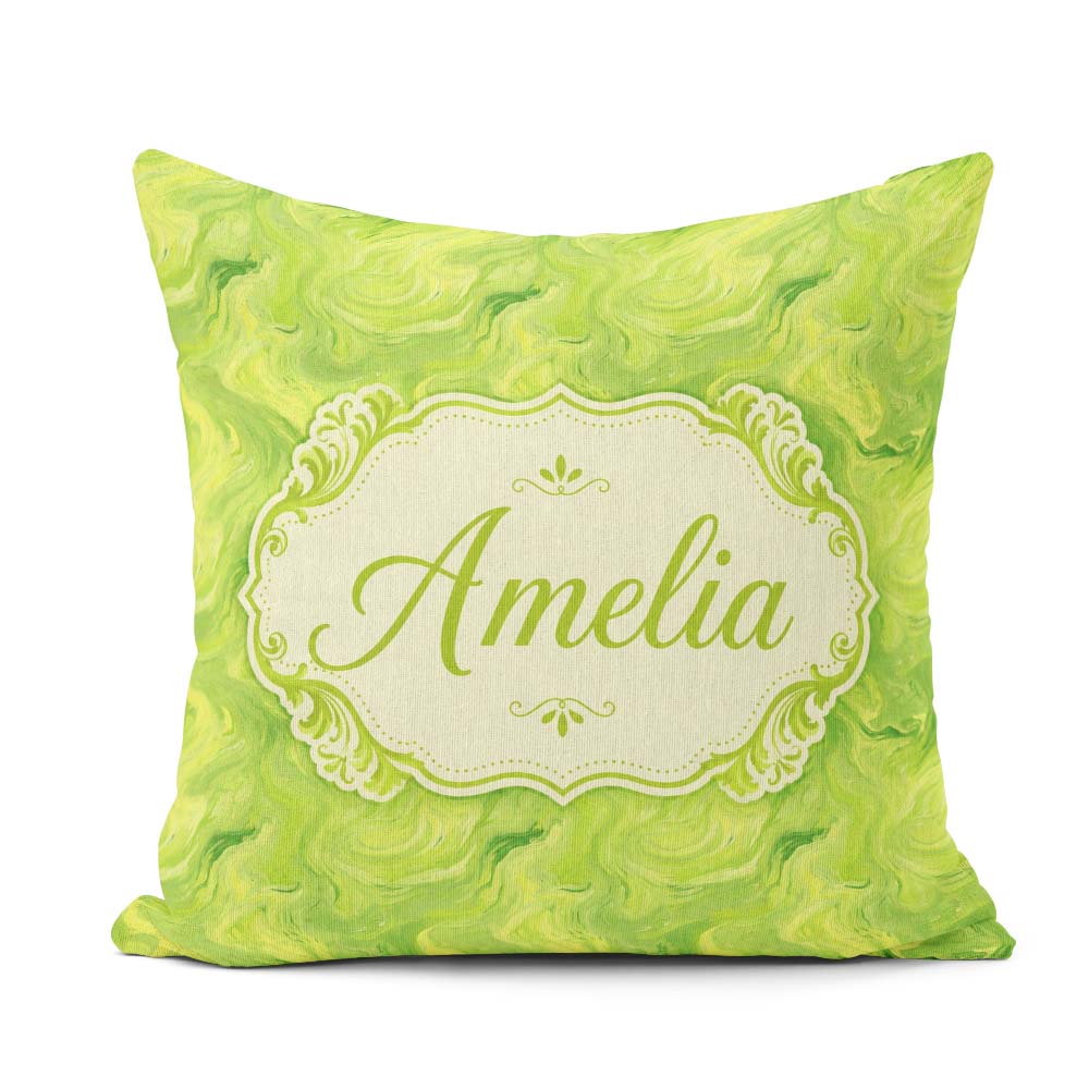 Custom Name Fluid Marble Abstract Seamless Pattern Modern Design Square Filled Cushion Throw Pillow Sofa Bed Home Decor Zip Washable UK Made