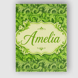 Personalised Name Deep Green Baroque Custom Premium Decorative Design Modern Room Accent Canvas Wall Art Print Decor Picture Ready to Hang