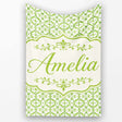 Dark Green Abstract Oil Paint Swirl Seamless Pattern Lovely  Personalised Custom Name Super Soft Fleece Blanket Bed Sofa Throw
