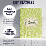 Personalised Name Green Abstract Spiral Custom  Modern Room Accent Elegant Feature Canvas Wall Art Print Decor Picture Ready to Hang