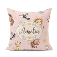 Custom Name Safari Animals Lion Meerkat, Warthog with Sun and on Square Filled Cushion Throw Pillow Sofa Bed Home Decor Zip Washable UK Made
