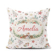 Custom Name Christmas Pattern Snowflakes Baubles Seamless Design Square Filled Cushion Throw Pillow Sofa Bed Home Decor Zip Washable UK Made