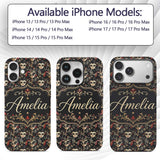 Luxurious Black Gold and Red Venetian Masks with Custom Name Protective Phone Case Mobile Cover Durable Everyday Smartphone Shock Resistant