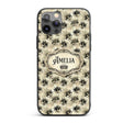 Vintage Sepia Toned Venetian Masks with Artistic Custom Name Protective Phone Case Mobile Cover Durable Everyday Smartphone Shock Resistant