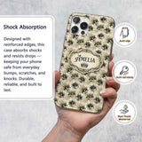 Vintage Sepia Toned Venetian Masks with Artistic Custom Name Protective Phone Case Mobile Cover Durable Everyday Smartphone Shock Resistant