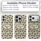 Vintage Sepia Toned Venetian Masks with Artistic Custom Name Protective Phone Case Mobile Cover Durable Everyday Smartphone Shock Resistant