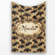 Vintage Red and Black Feathered Masks on Antique Background Seamless  Personalised Custom Name Super Soft Fleece Blanket Bed Sofa Throw