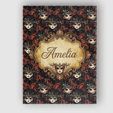 Personalised Name Dark Elegant Masquerade Custom  Bespoke Decorative Contemporary Canvas Wall Art Print Decor Picture Ready to Hang