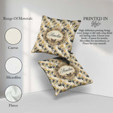 Custom Name Deep Blue Masquerade Pattern with Red and Gold Masks Square Filled Cushion Throw Pillow Sofa Bed Home Decor Zip Washable UK Made
