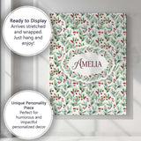 Personalised Name Light Botanical Leaves Custom  Unique Gift Idea Elegant Feature Canvas Wall Art Print Decor Picture Ready to Hang