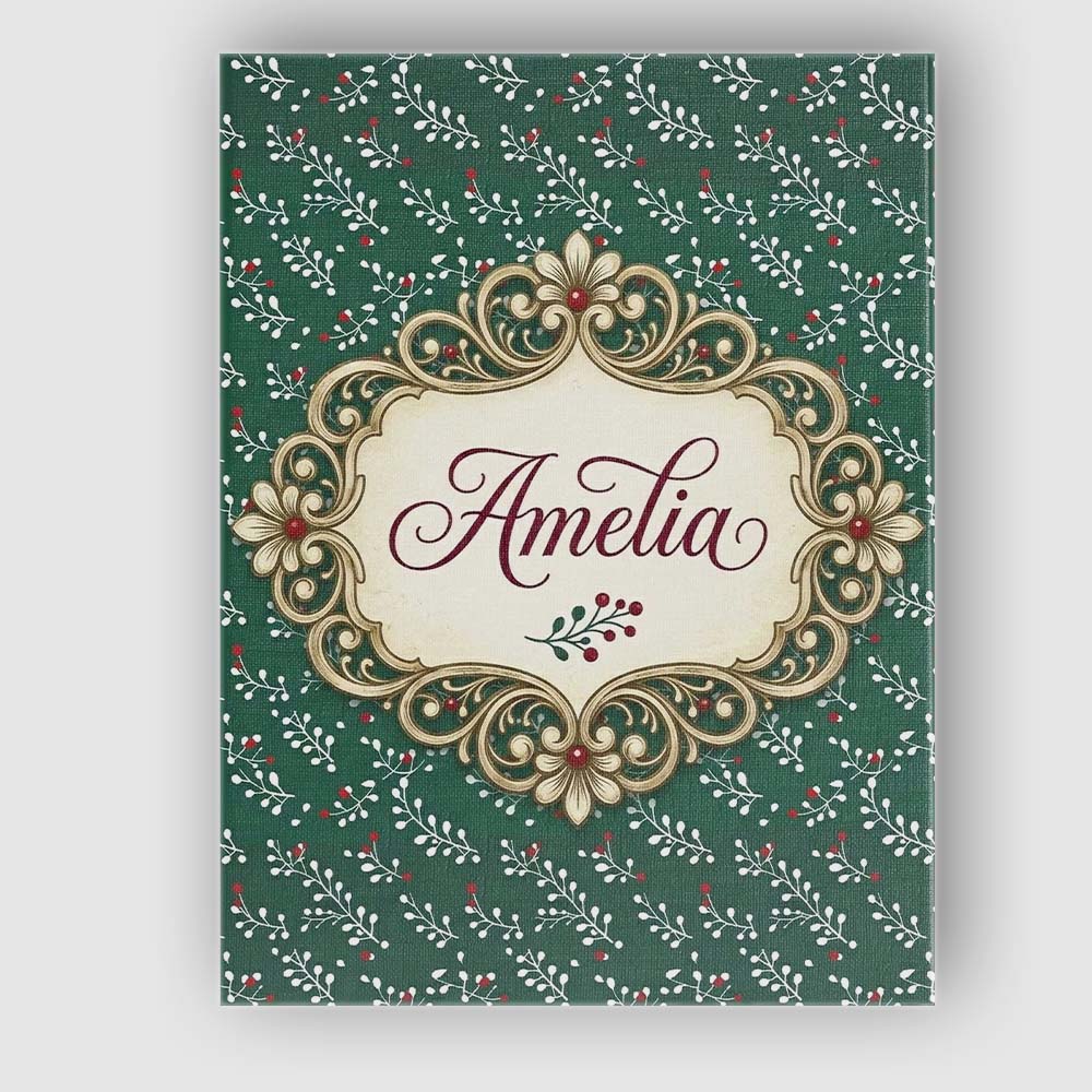 Personalised Name Elegant Floral and Berry Custom  Bespoke Contemporary Statement Canvas Wall Art Print Decor Picture Ready to Hang