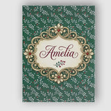 Personalised Name Elegant Floral and Berry Custom  Bespoke Contemporary Statement Canvas Wall Art Print Decor Picture Ready to Hang