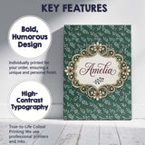 Personalised Name Elegant Floral and Berry Custom  Bespoke Contemporary Statement Canvas Wall Art Print Decor Picture Ready to Hang