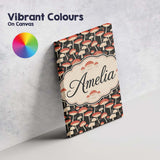 Personalised Name Woodland Mushroom Toadstool Custom Unique Gift Idea Modern Room Accent Canvas Wall Art Print Decor Picture Ready to Hang