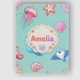 Personalised Name Mermaid Ocean Friends Custom  Modern Room Accent Elegant Feature Canvas Wall Art Print Decor Picture Ready to Hang
