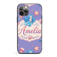 Mermaid Ocean Friends Jellyfish Starfish Purple Custom Name Protective Phone Case Mobile Cover Durable Everyday Smartphone Shock Resistant