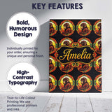 Personalised Name Psychedelic Colourful Custom  Modern Room Accent Elegant Feature Canvas Wall Art Print Decor Picture Ready to Hang