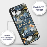 Watercolour Mountain Landscape with Pine Trees Custom Name Protective Phone Case Mobile Cover Durable Everyday Smartphone Shock Resistant