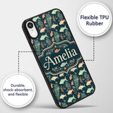 Cute Coral and Mint Fish with Printed Design Custom Name Protective Phone Case Mobile Cover Durable Everyday Smartphone Shock Resistant