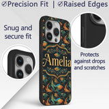 Vibrant Goldfish with Flowing Fins Printed Design Custom Name Protective Phone Case Mobile Cover Durable Everyday Smartphone Shock Resistant