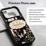 Watercolour Woodland Animals with Bunny Fox and Custom Name Protective Phone Case Mobile Cover Durable Everyday Smartphone Shock Resistant