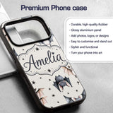 Cute Watercolor Bats and Stars Seamless Pattern Custom Name Protective Phone Case Mobile Cover Durable Everyday Smartphone Shock Resistant