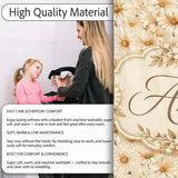 Warm Beige Daisy Floral with Subtle Botanical Accents Lovely  Personalised Custom Name Super Soft Fleece Blanket Bed Sofa Throw