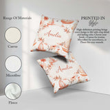 Custom Name Nautical Sailboat Floral Coastal Pattern Watercolour Square Filled Cushion Throw Pillow Sofa Bed Home Decor Zip Washable UK Made