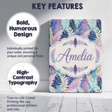 Personalised Name Pastel Multicolour Custom Premium Decorative Design Modern Room Accent Canvas Wall Art Print Decor Picture Ready to Hang