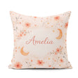 Custom Name Celestial Moon Floral Night Sky Seamless Watercolour Square Filled Cushion Throw Pillow Sofa Bed Home Decor Zip Washable UK Made