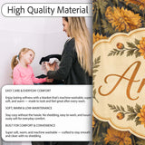 Dark Vintage Chrysanthemum Floral Seamless Pattern with Deep Tones  Personalised Custom Name Super Soft Fleece Blanket Bed Sofa Throw