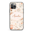Watercolor Hot Air Balloon Floral Printed Design Custom Name Protective Phone Case Mobile Cover Durable Everyday Smartphone Shock Resistant