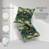 Custom Name Celestial Moon and Stars Seamless Pattern Dreamy Sky Square Filled Cushion Throw Pillow Sofa Bed Home Decor Zip Washable UK Made