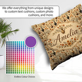 Custom Name Antique Floral Vase Seamless Pattern Classic Pottery Square Filled Cushion Throw Pillow Sofa Bed Home Decor Zip Washable UK Made